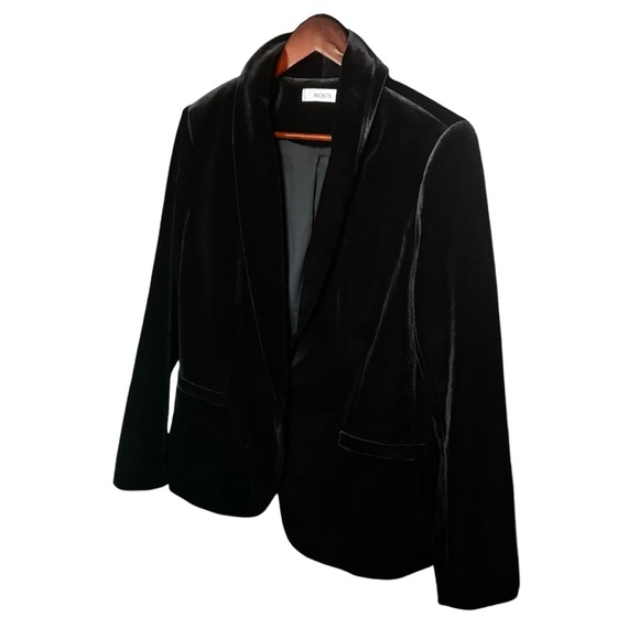 Rickis Velveteen Lined Blazer Black, Large, Single Button *NWOT* - Picture 3 of 14